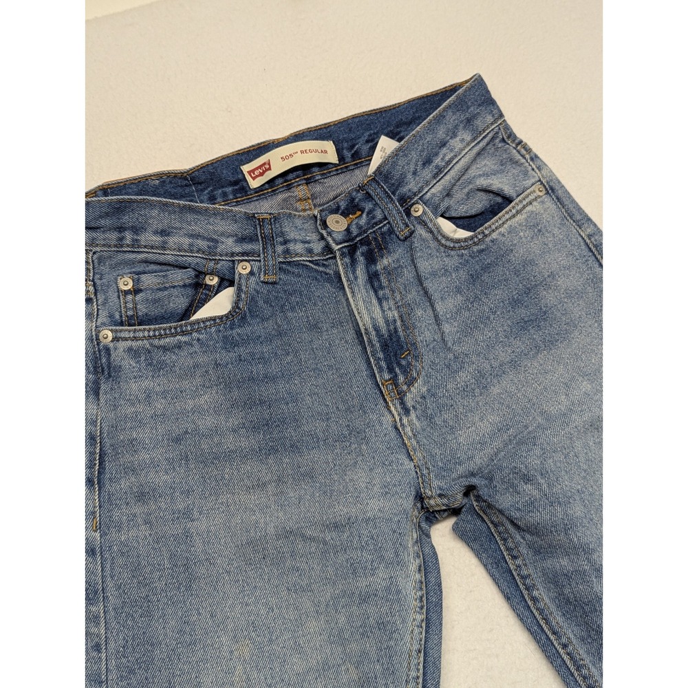 Levis 505 Regular Fit Jeans Kids 14 Slim Light Wash Blue Denim 5505-L34